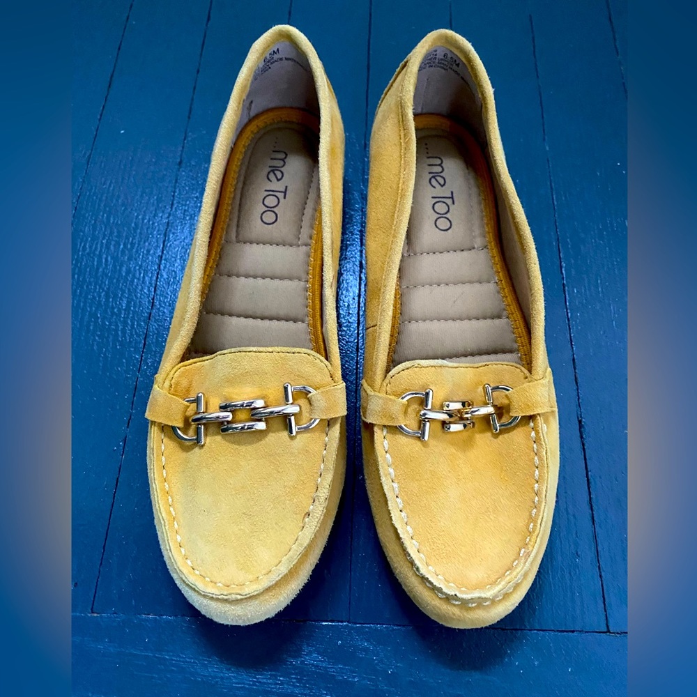 Me Too mustard gold flats